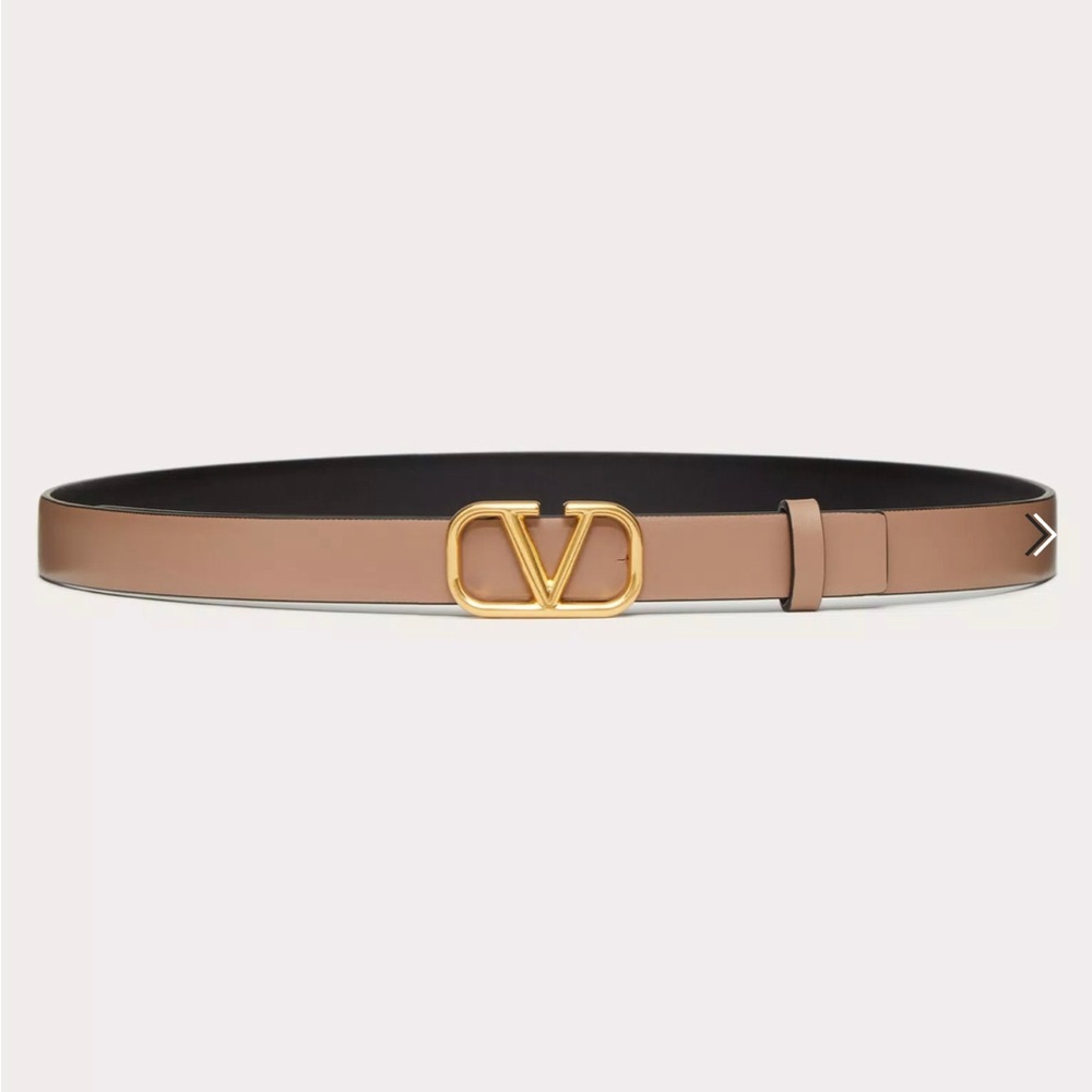 REVERSIBLE VLOGO SIGNATURE BELT IN GLOSSY CALFSKIN 20 MM
